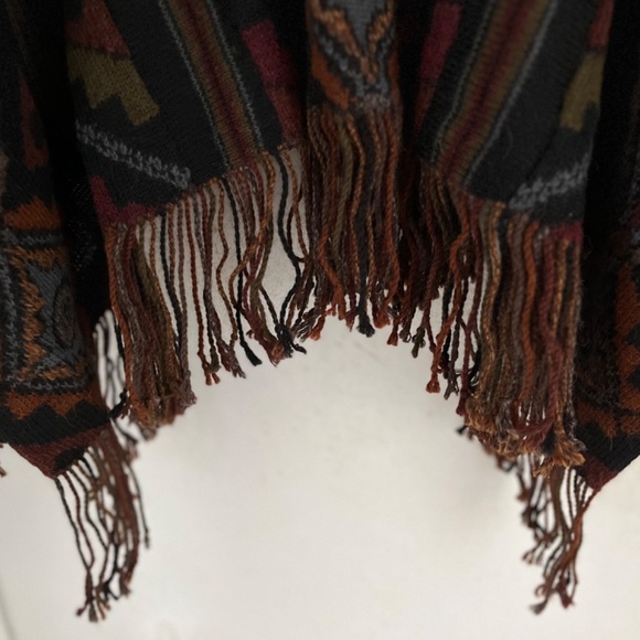 PERUVIAN CONNECTION 100% ALPACA HEAVY  RUANA - Picture 3 of 16